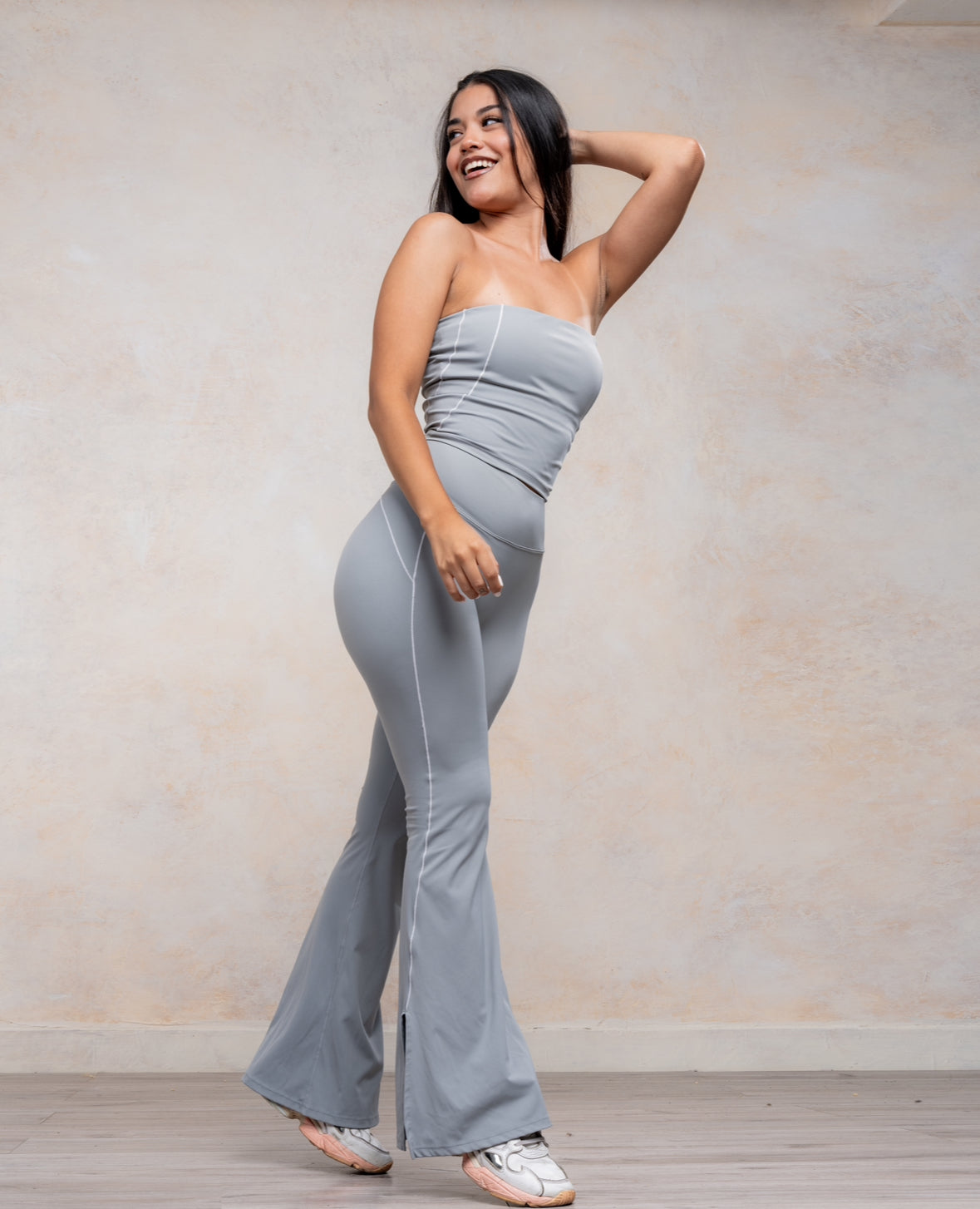 Soft Strapless Flare Set