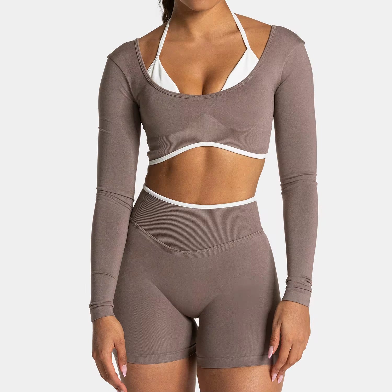 Blush Long Sleeve Crop