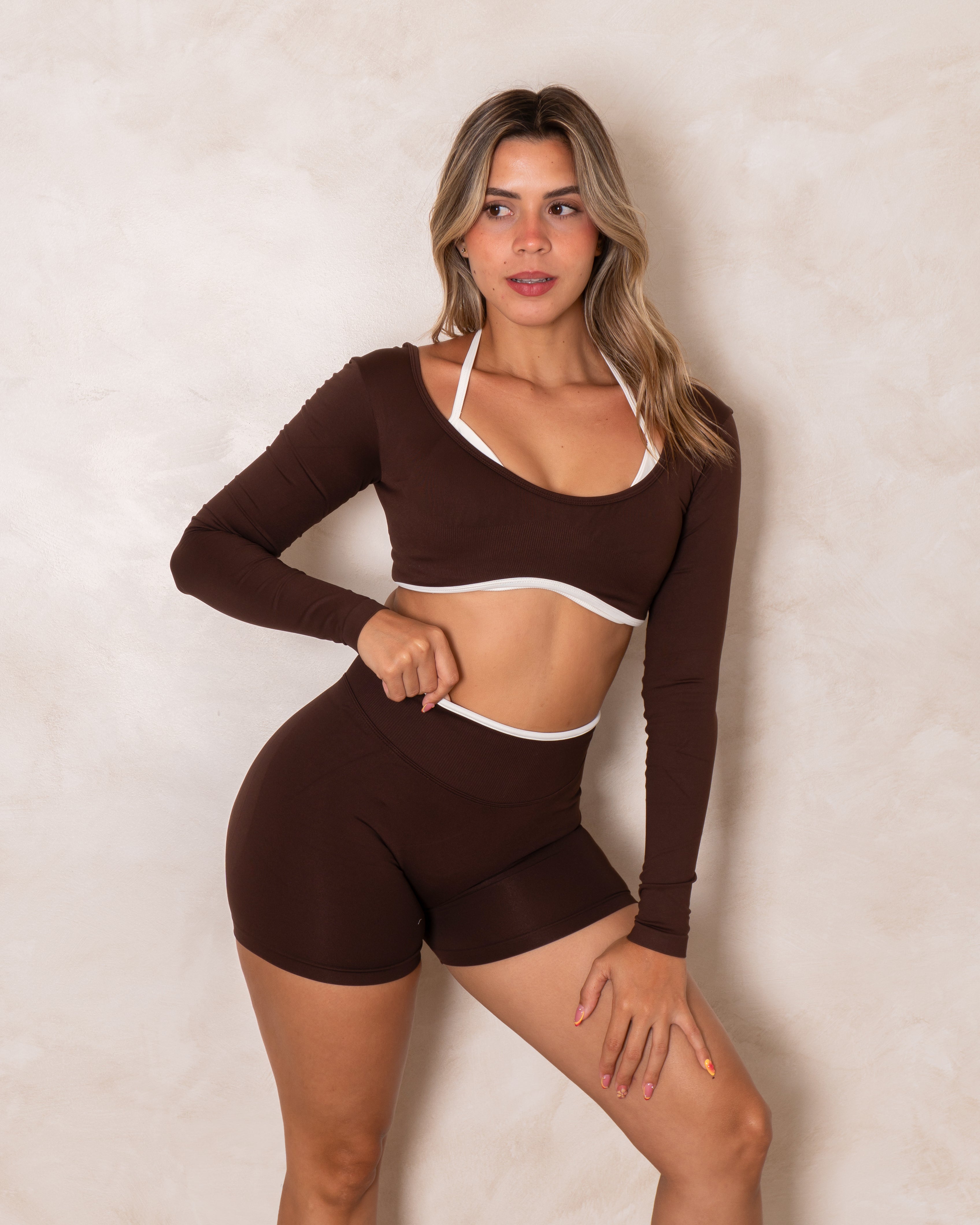 Blush Long Sleeve Short Set