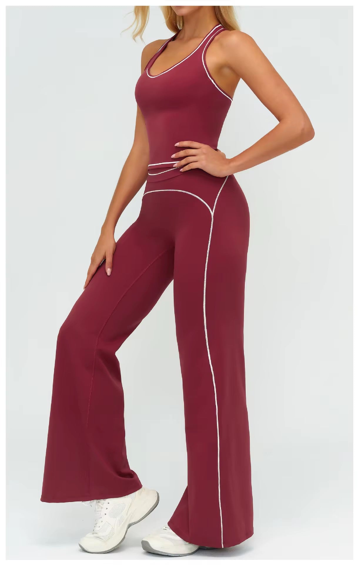 Contour Straight Pant Set - Tank Top