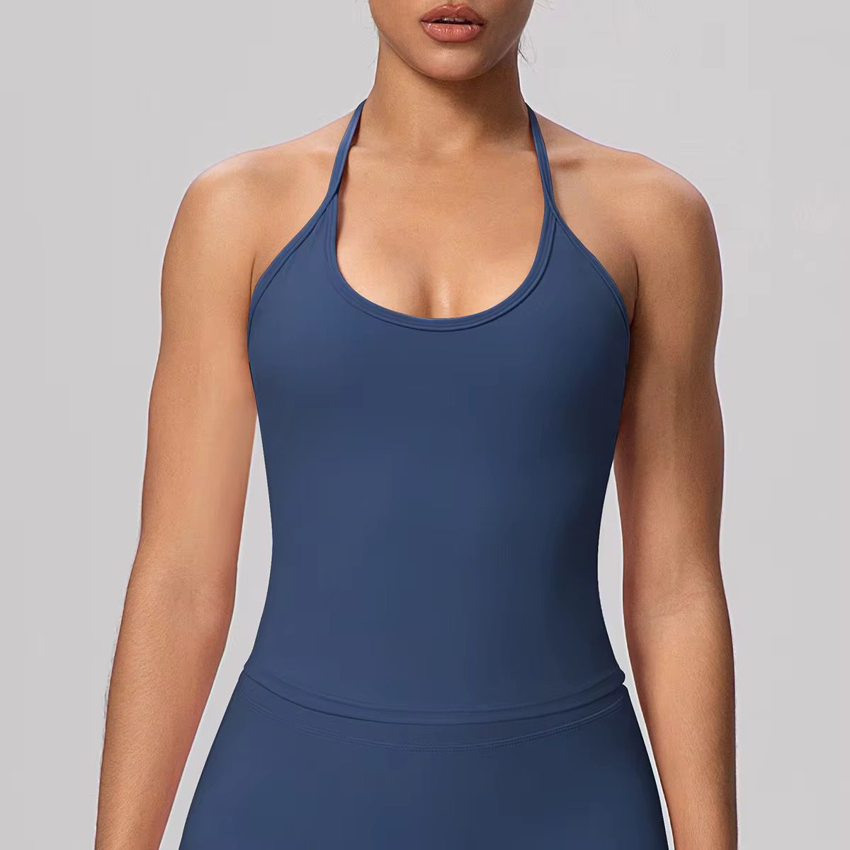 Velvet Halter Tank Top