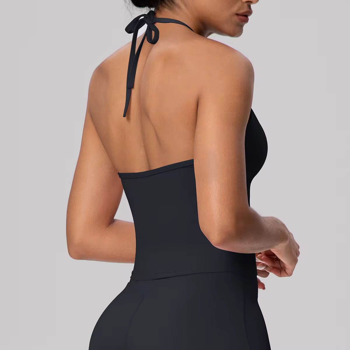 Velvet Halter Tank Top
