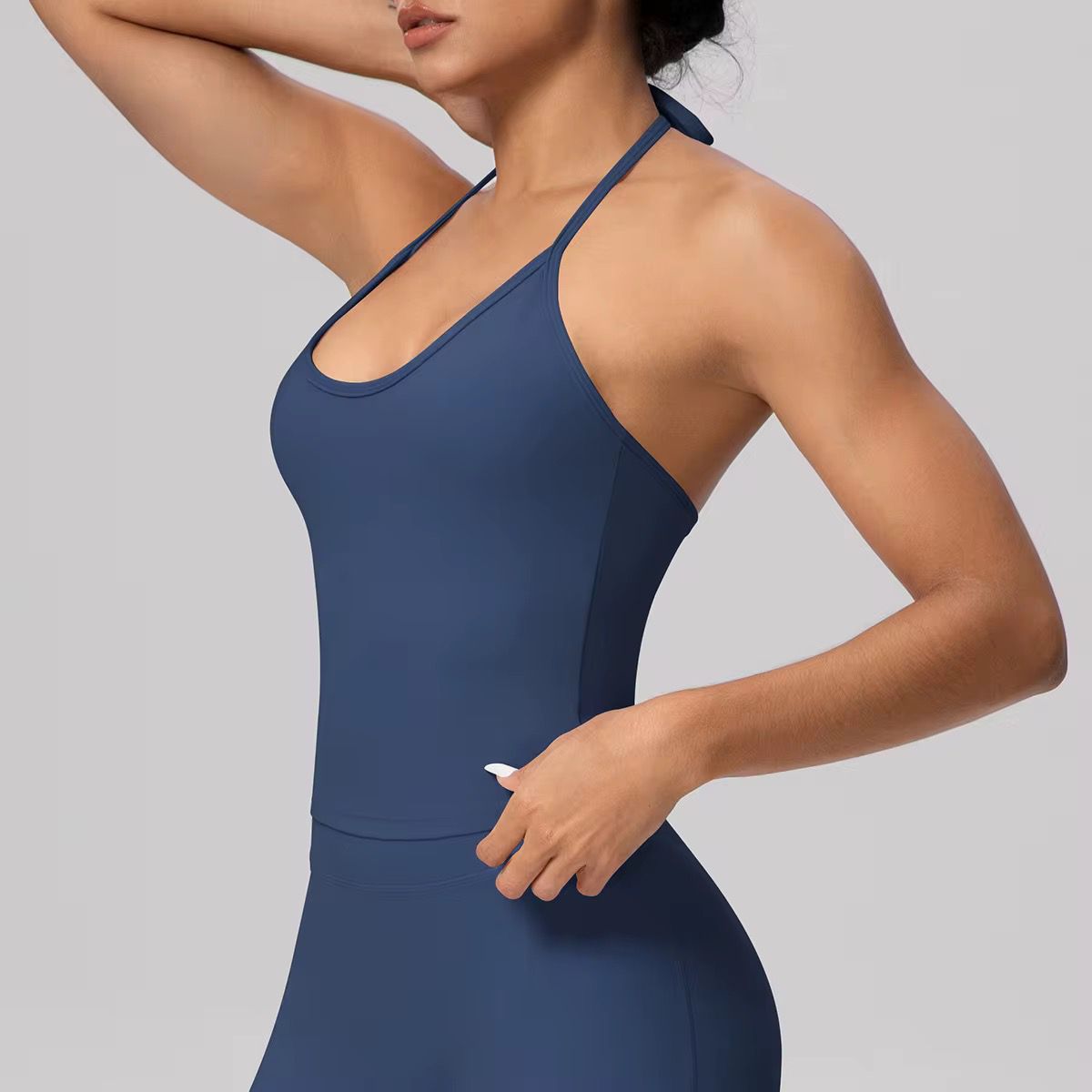 Velvet Halter Tank Top