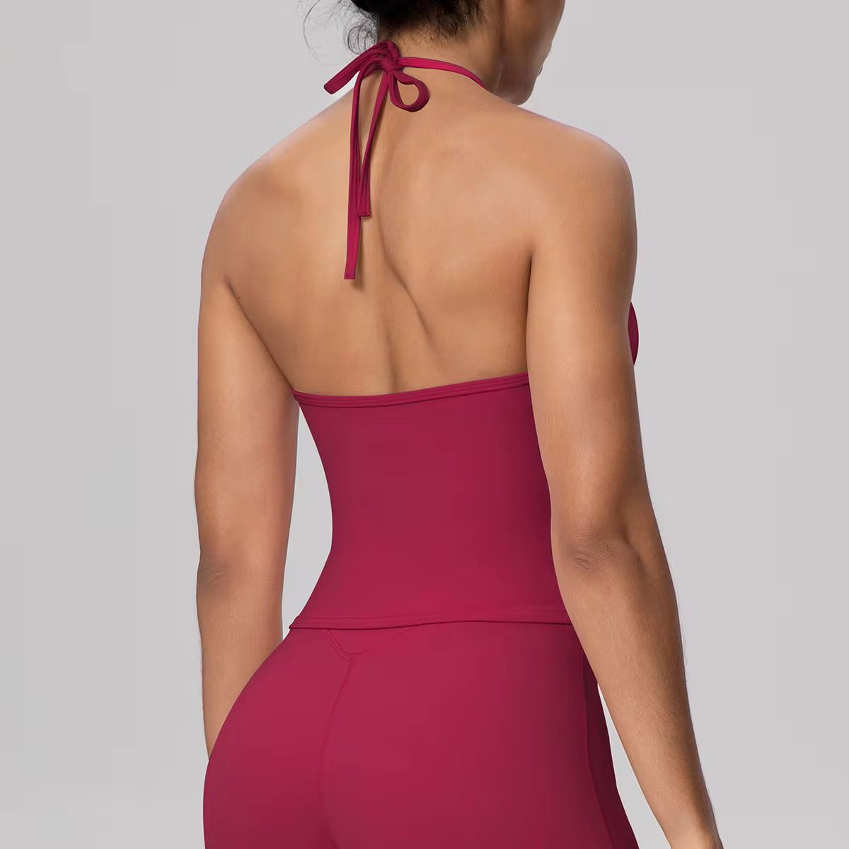 Velvet Halter Tank Top