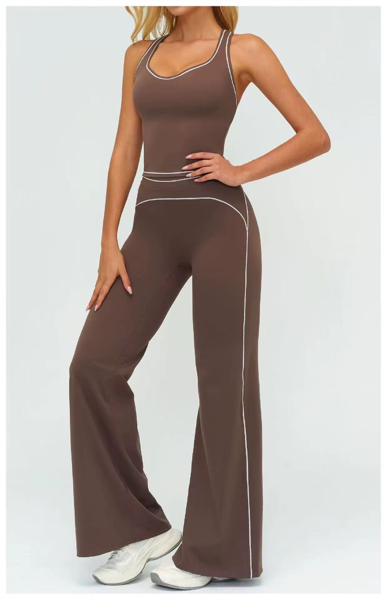Contour Straight Pant Set - Tank Top