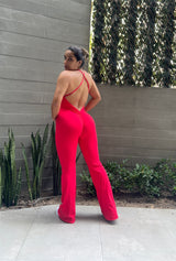 Cherry Flare Jumpsuit