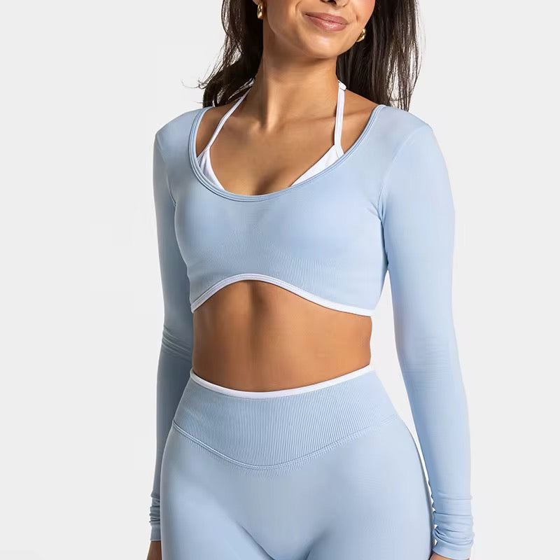 Blush Long Sleeve Crop