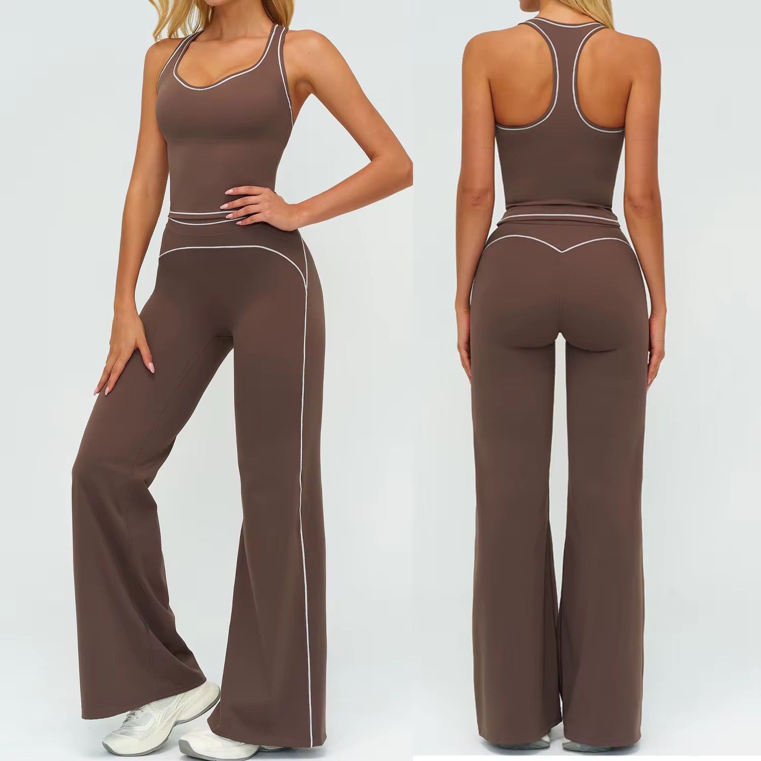 Contour Straight Pant Set - Tank Top