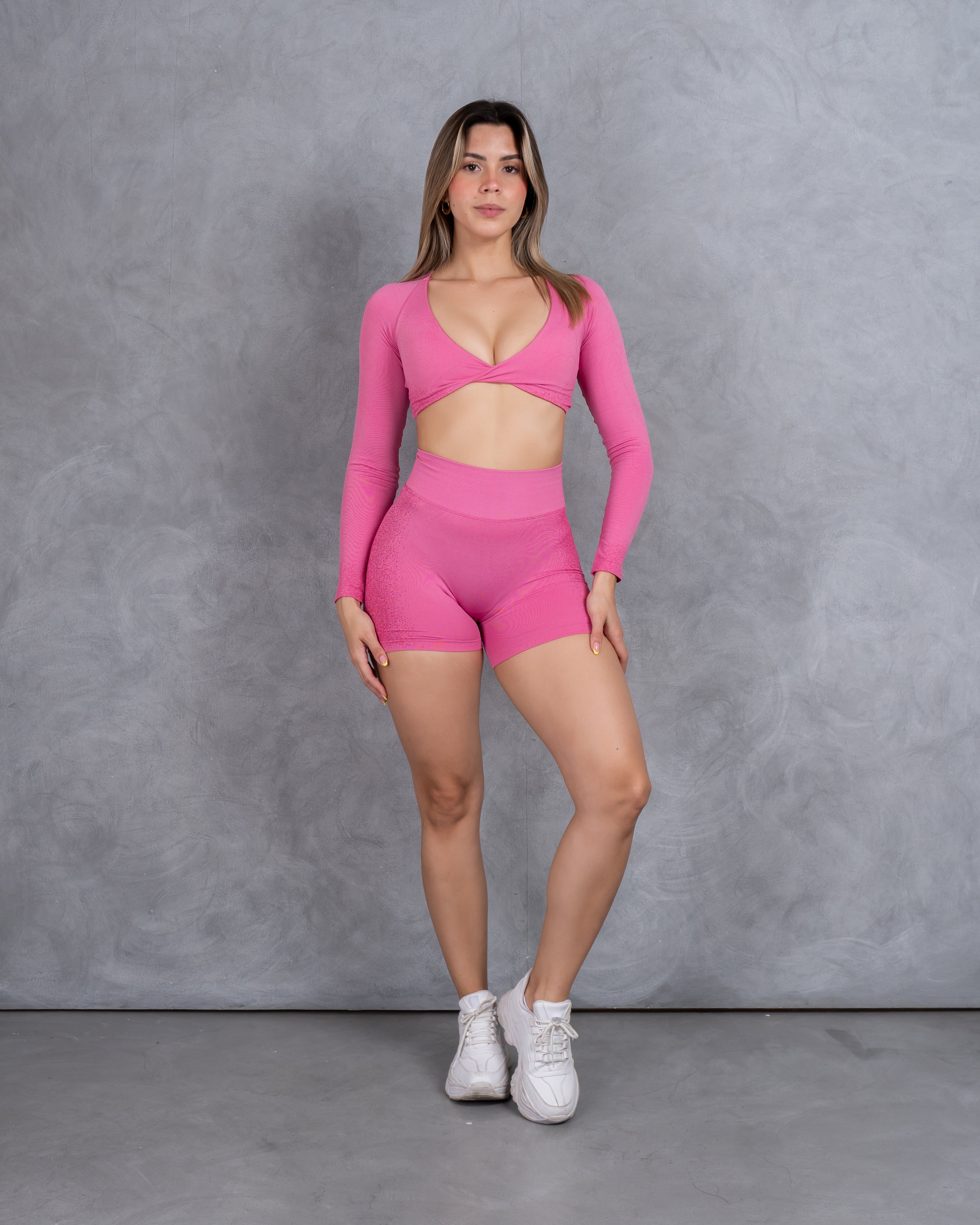 Sparkled Long Sleeve Short Set