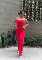 Cherry Flare Jumpsuit