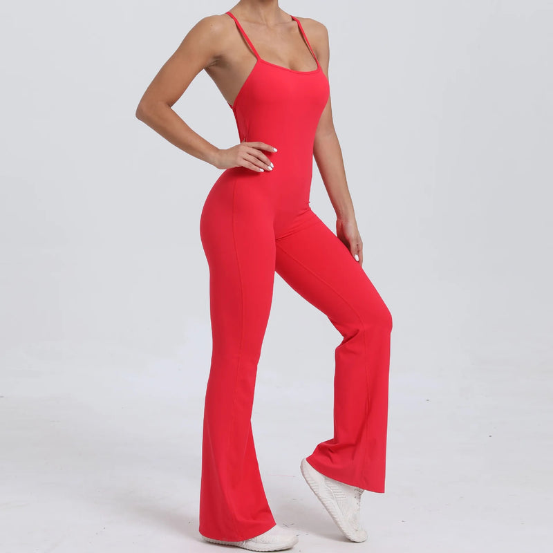 Cherry Flare Jumpsuit