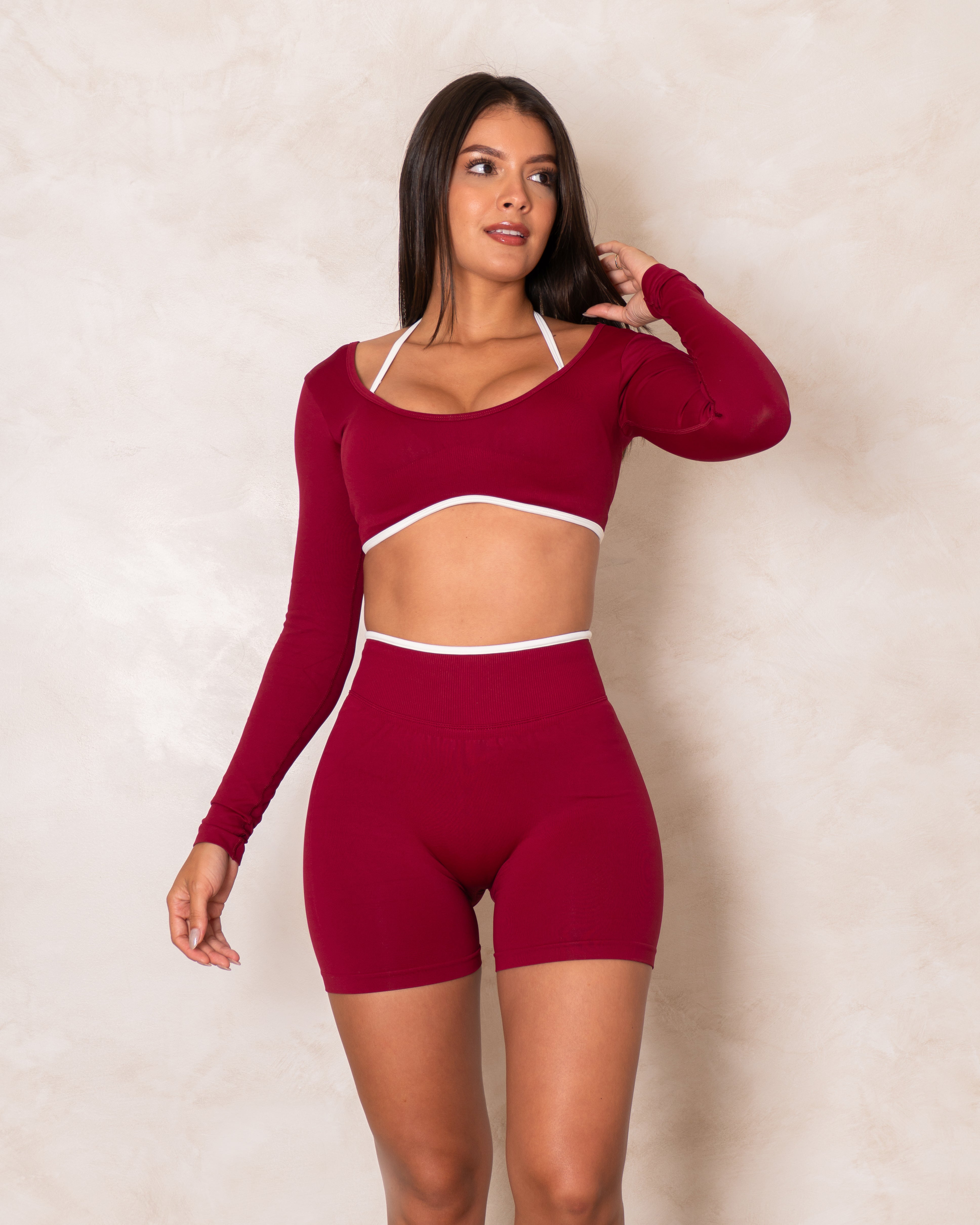 Blush Long Sleeve Short Set