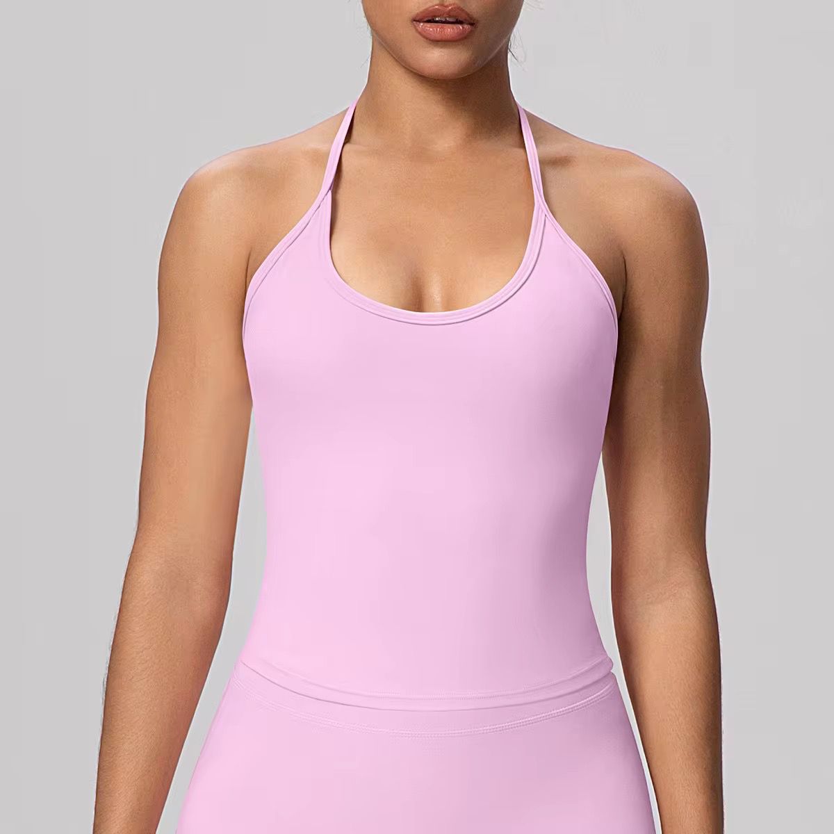Velvet Halter Tank Top