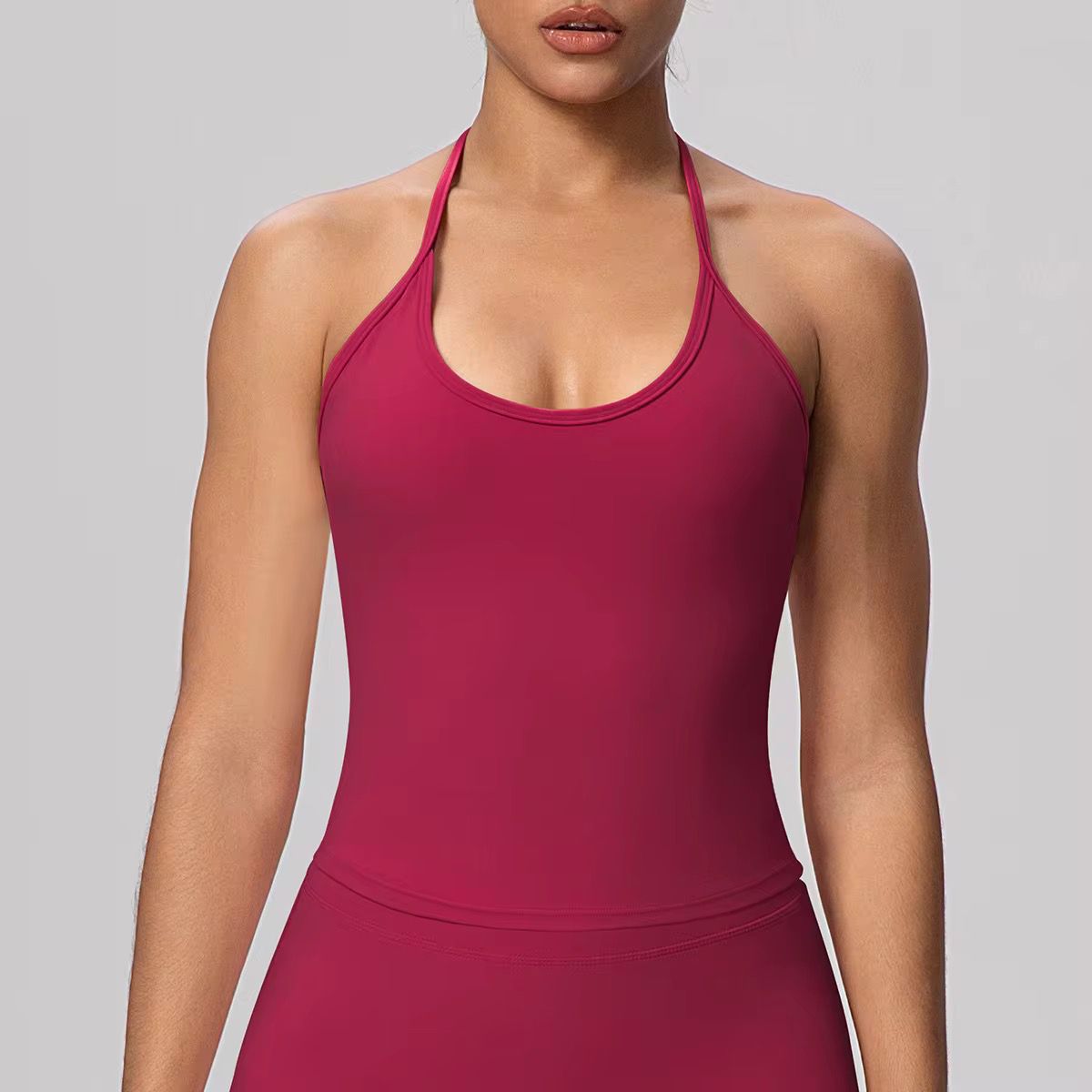 Velvet Halter Tank Top