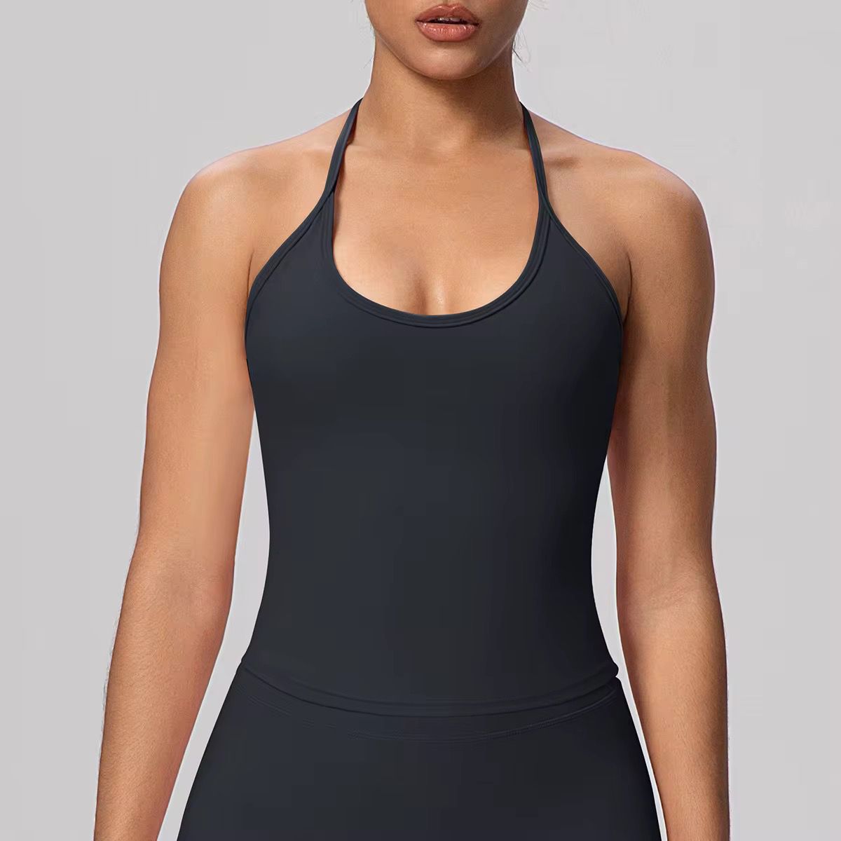 Velvet Halter Tank Top