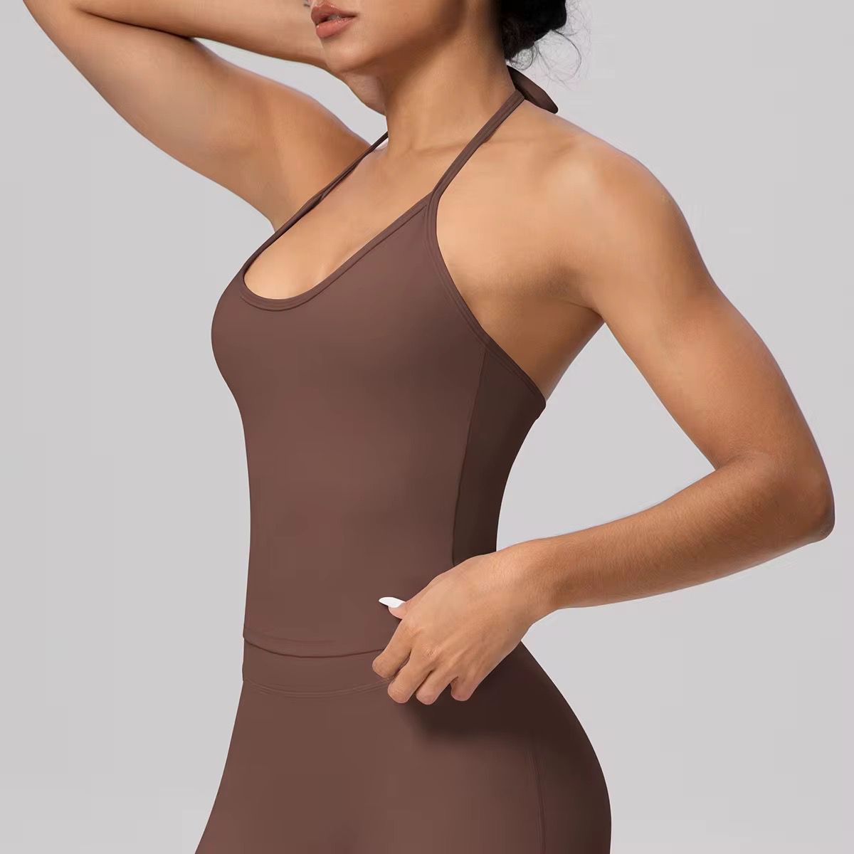 Velvet Halter Tank Top
