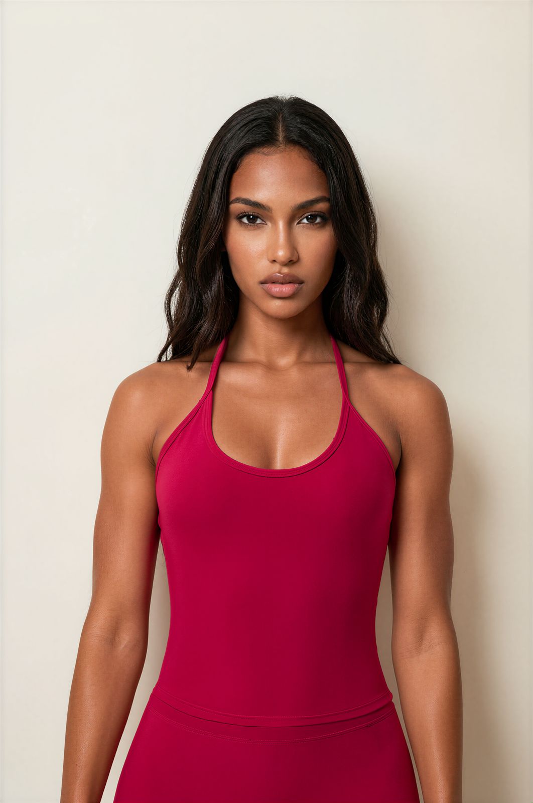 Velvet Halter Tank Top