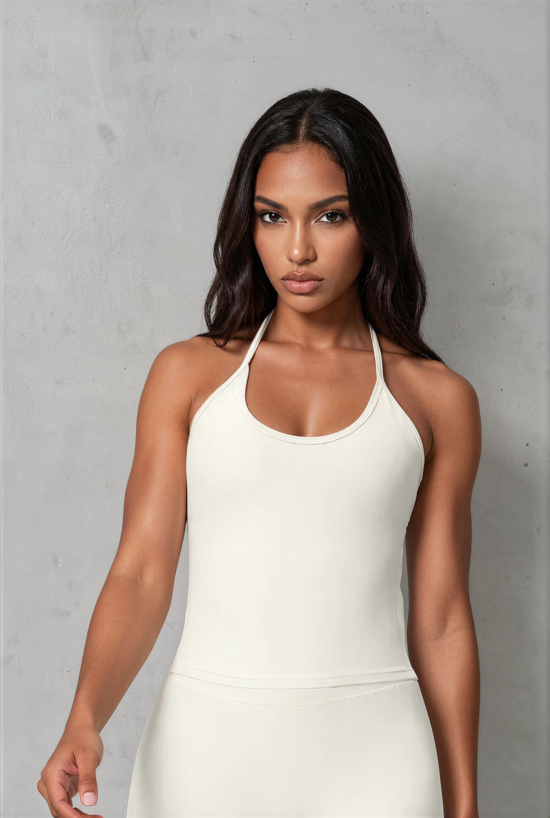 Velvet Halter Tank Top