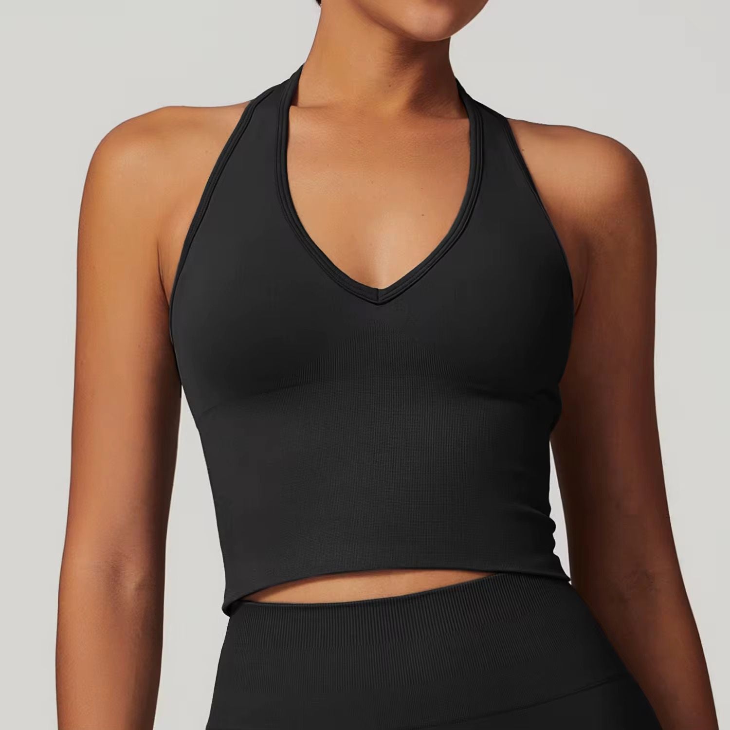 Azure halter tank top